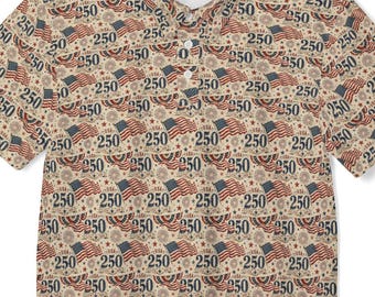 Amerika 250e poloshirt Patriotic Uniseks golfshirt VS all-over print