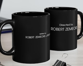 Back to the Future Director & Writers Mug, Retro Movie Mug, Film Buff Gift, Classic Movie Lover Mug, Movie Fan 11oz Black Mug