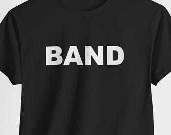 BAND T-shirt minimalistisch muzikant shirt eenvoudige tekst grafisch T-shirt