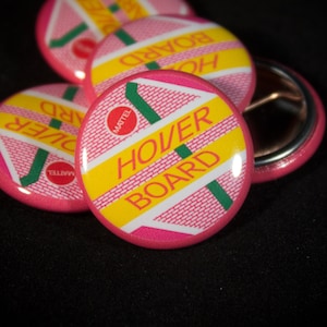 Back to the Future Hoverboard Pinback Button, Sci-Fi Movie Merch