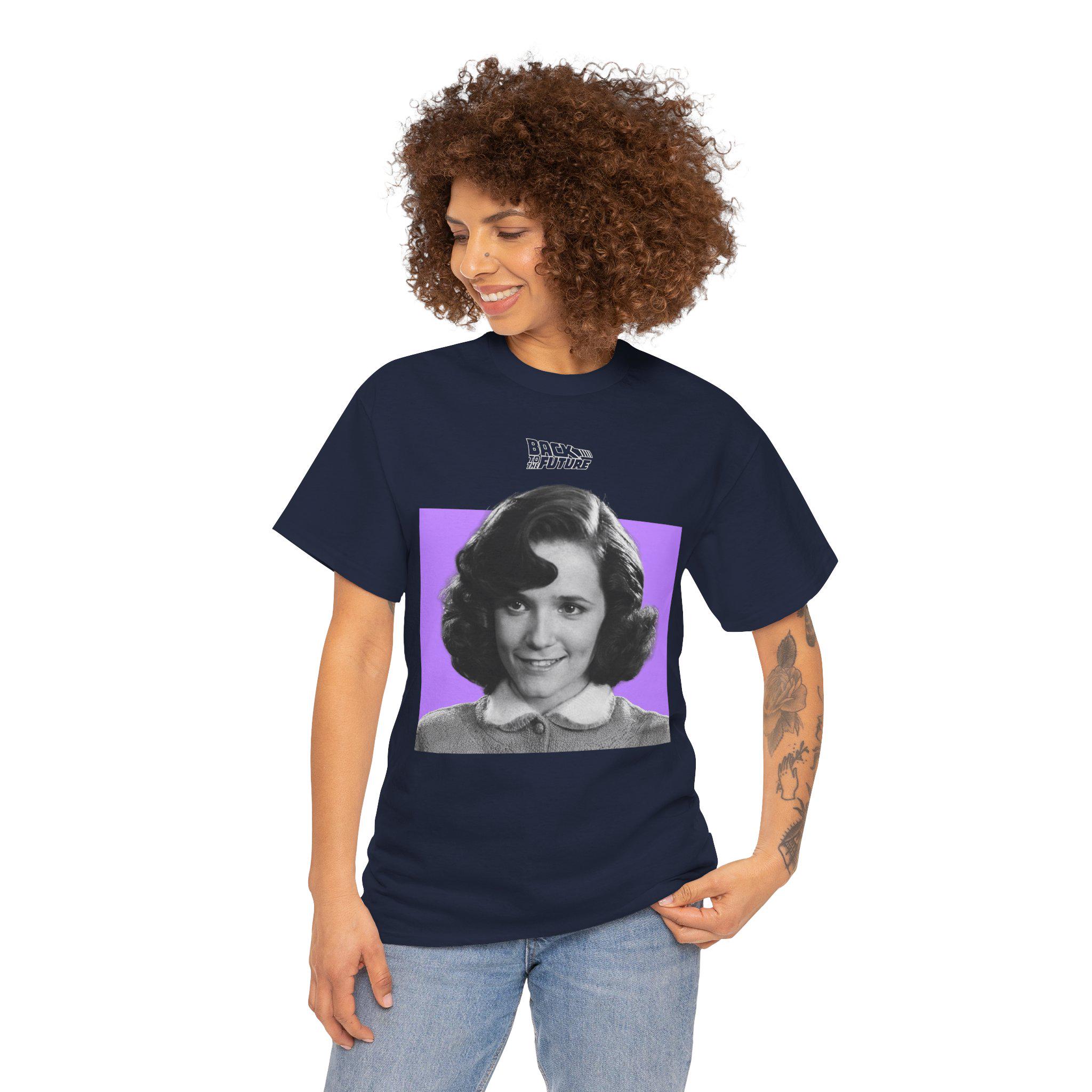 Back to the Future Lorraine Baines Mcfly Monochrome T-shirt Retro