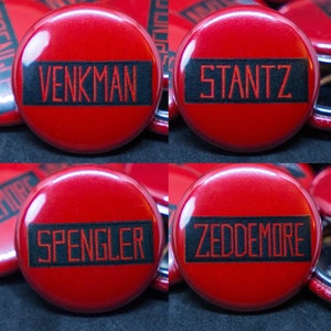 Ghostbusters Nametag Button, Frozen Empire Red Jacket, Cosplay Accessory, Fan Collectible, 1 Inch pinback button pin