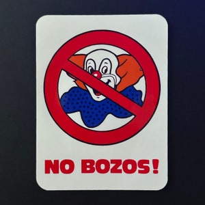 No Bozos Ghostbusters 2 Sticker (3&quot;x4&quot;) , Vintage Movie Decal, Retro Film Accessory, Classic Ghostbusters Gift