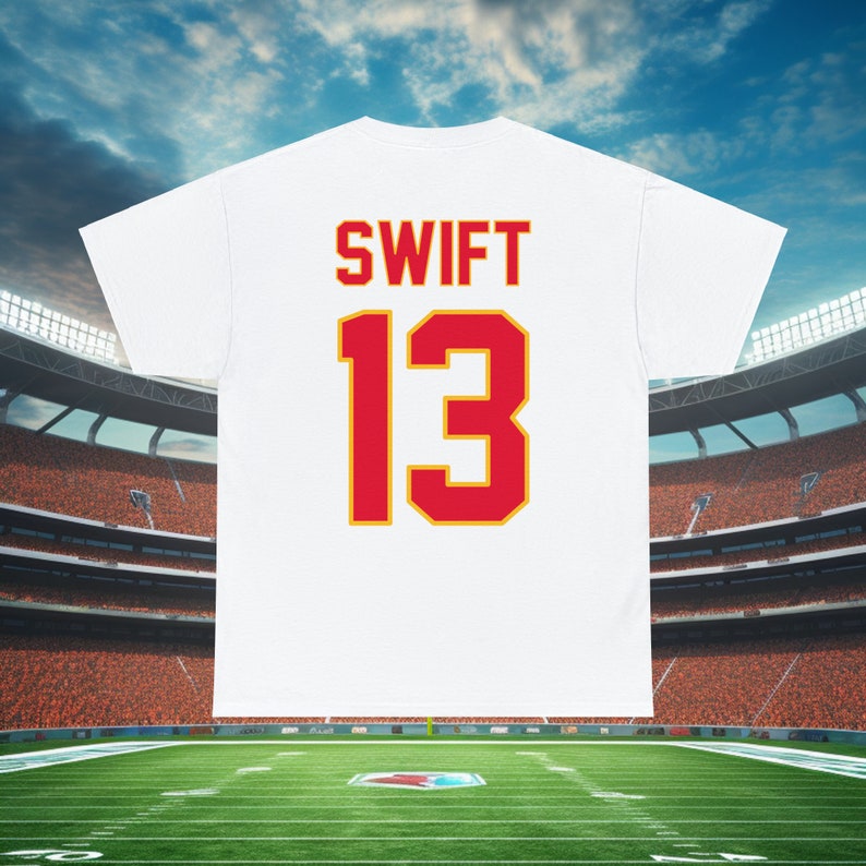 Swift 13 Kansas City T-Shirt, Football Jersey Tee, Sports Enthusiast Gift, Fan Apparel image 5
