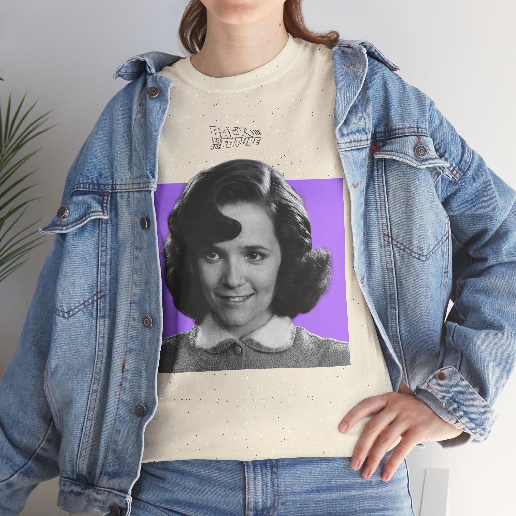 Back to the Future Lorraine Baines Mcfly Monochrome T-shirt Retro