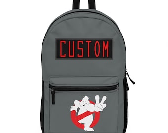 Ghostbusters Red & Black Logo Personalized Backpack, Custom  display picture 1