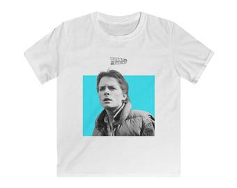 Back to the Future Marty McFly zwart-wit T-shirt retro film-T-shirt voor kinderen