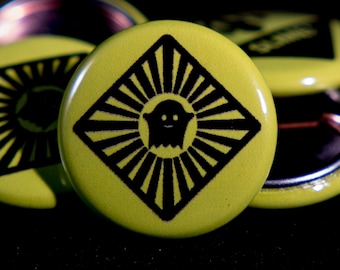 Geisterjäger | Geister Achtung | 1" Pinback Knopf