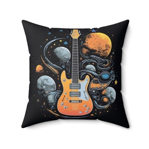 Space Guitar | Spun Polyester Square Pillow