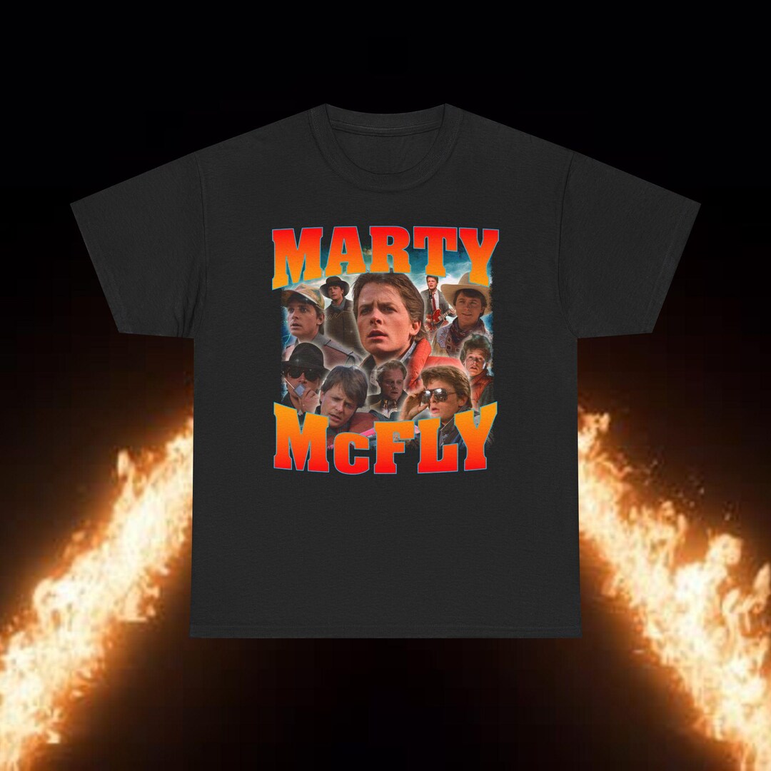 Marty Mcfly Vintage Collage T-shirt, Back to the Future Retro Tee, 80s ...