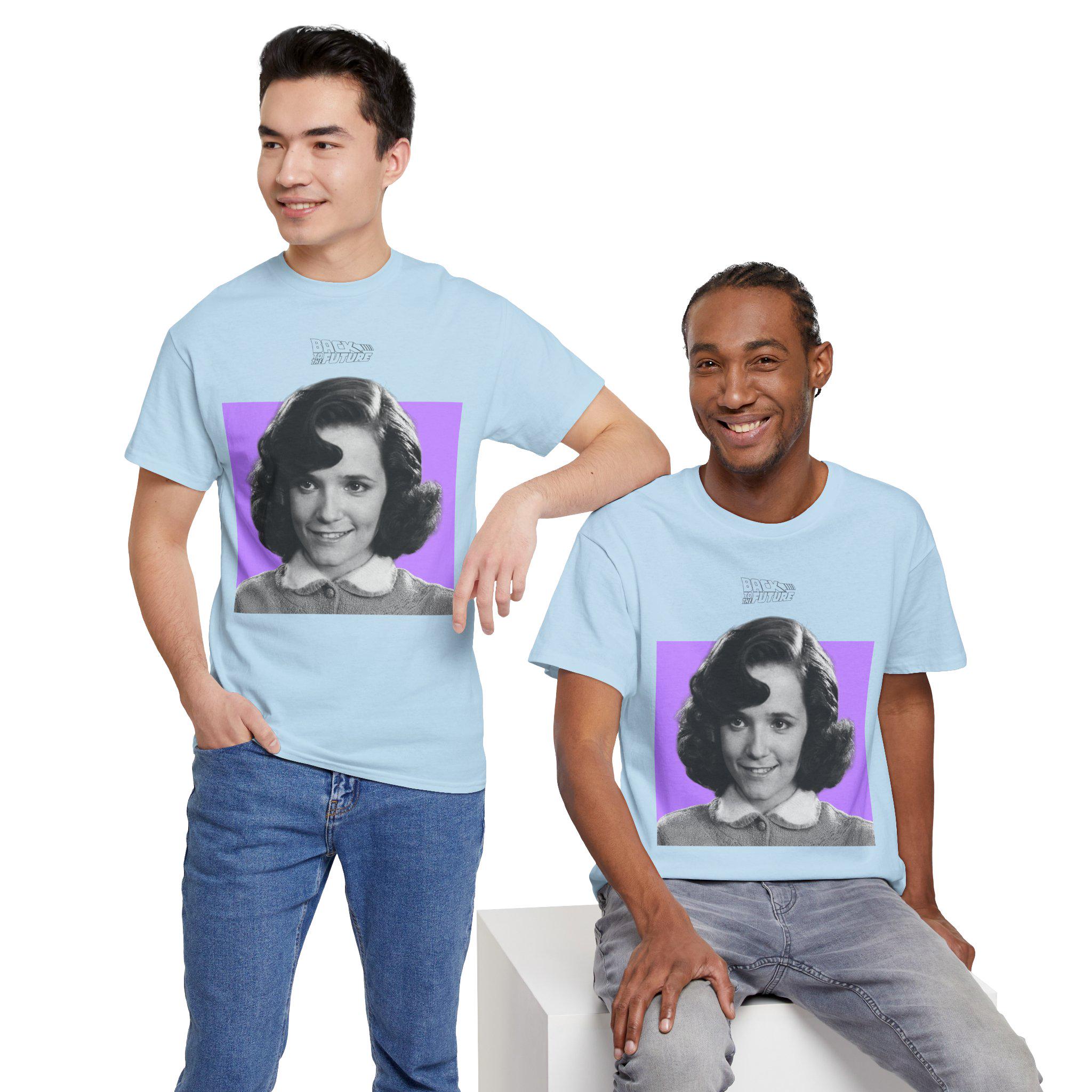 Back to the Future Lorraine Baines Mcfly Monochrome T-shirt Retro