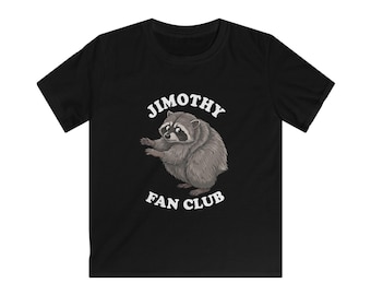 Jimothy Fanclub T-shirt (KINDER T-SHIRT) Grappig Jimothy de Wasbeer T-shirt voor kinderen (softstyle)