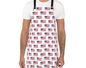 Schort Amerikaanse vlag Patriottische keuken BBQ keukenschort VS All-over print