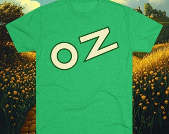 T-shirt OZ travailleur de la ville émeraude (TRIBLEND), t-shirt de fan le magicien d'Oz, chemise de cinéma classique, chemise OZ unique, cadeau pour les amateurs de cinéma