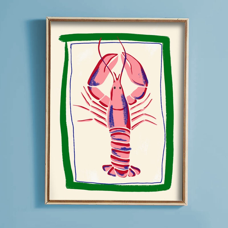 Wall Art Lavender Lobster - Until Pty Ltd main image 1