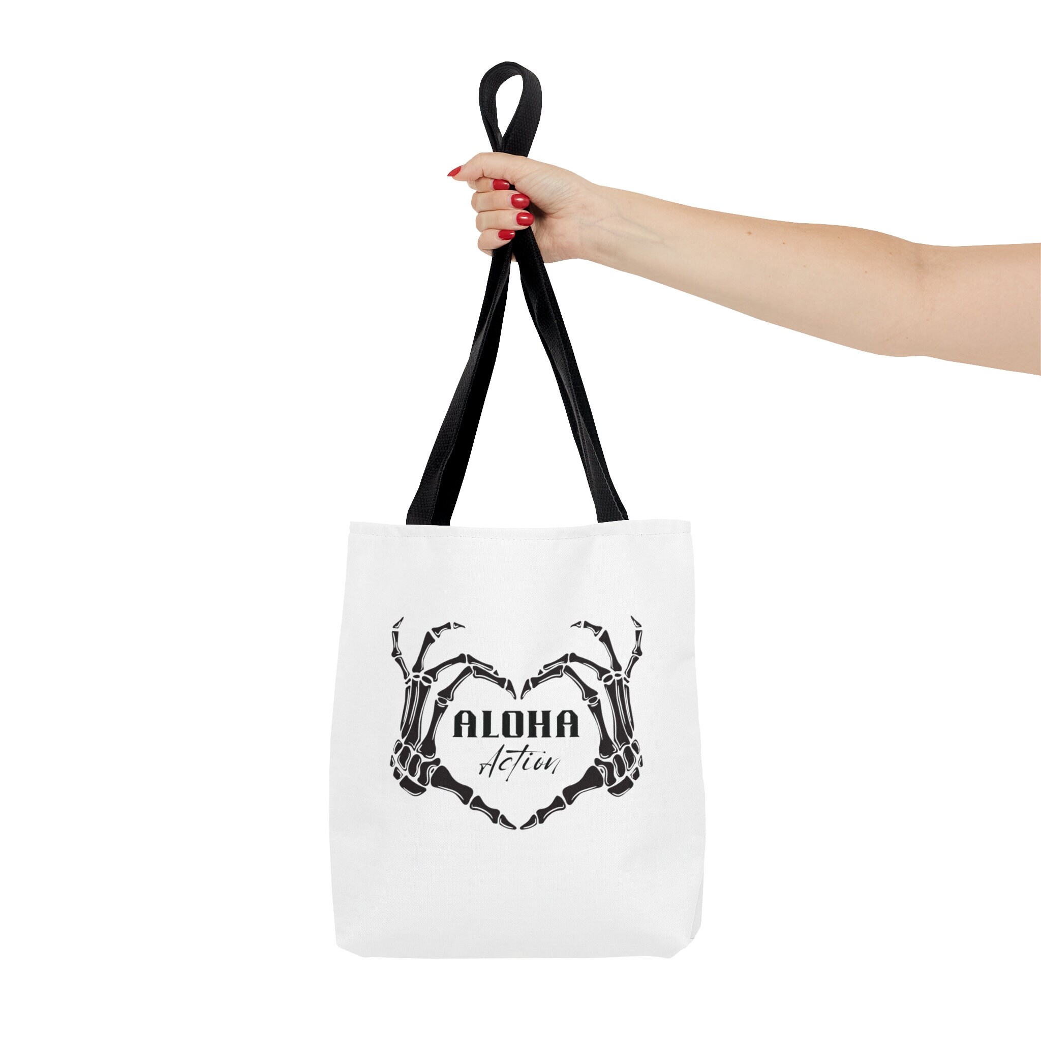 Aloha Tote Bag, Aloha Action Tote, Black and White Tote Bag Aloha Tote Bag, Aloha Action Tote, Black and White Tote Bag