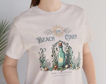 Beach Coven Halloween T-Shirt | coastal witch seaweed shells
