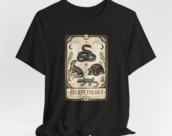 Herpetology Tarot Card T-Shirt | reptile science tee