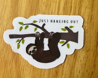 Sloth Hang In There Sticker