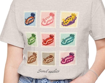 Nudibranch Vintage Stamp Tee | Nudibranch Grid Graphic T-Shirt