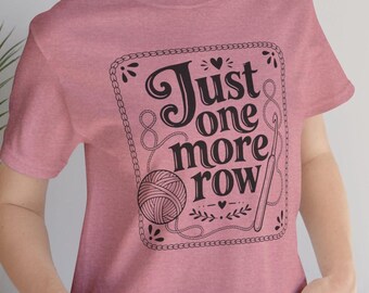 Just One More Row knitting tee | Crochet shirt, yarn and hook design