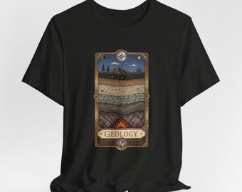 Geology Layers Tarot Card T-Shirt | Earth Science Rock Strata Tee