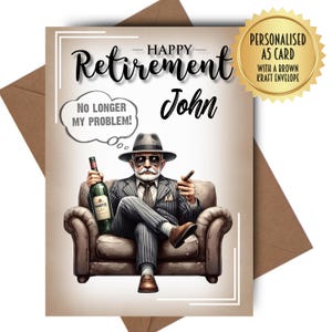 Carte de départ en retraite personnalisée