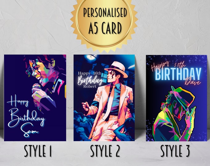 Michael Jackson Greeting Card, Michael Jackson Birthday, Michael ... Michael Jackson Greeting Card, Michael Jackson Birthday, Michael ...