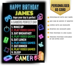 Personalisierte Geburtstag Grußkarte Herren männlich lustiger Kartenspieler