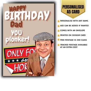 Biglietto di auguri di compleanno personalizzato Serie tv dramma commedia divertente umorismo vecchia serie tv