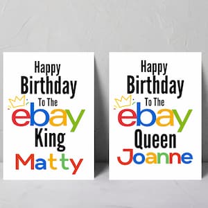 Biglietto di auguri di compleanno umoristico divertente personalizzato ebay re regina biglietto di auguri scherzo