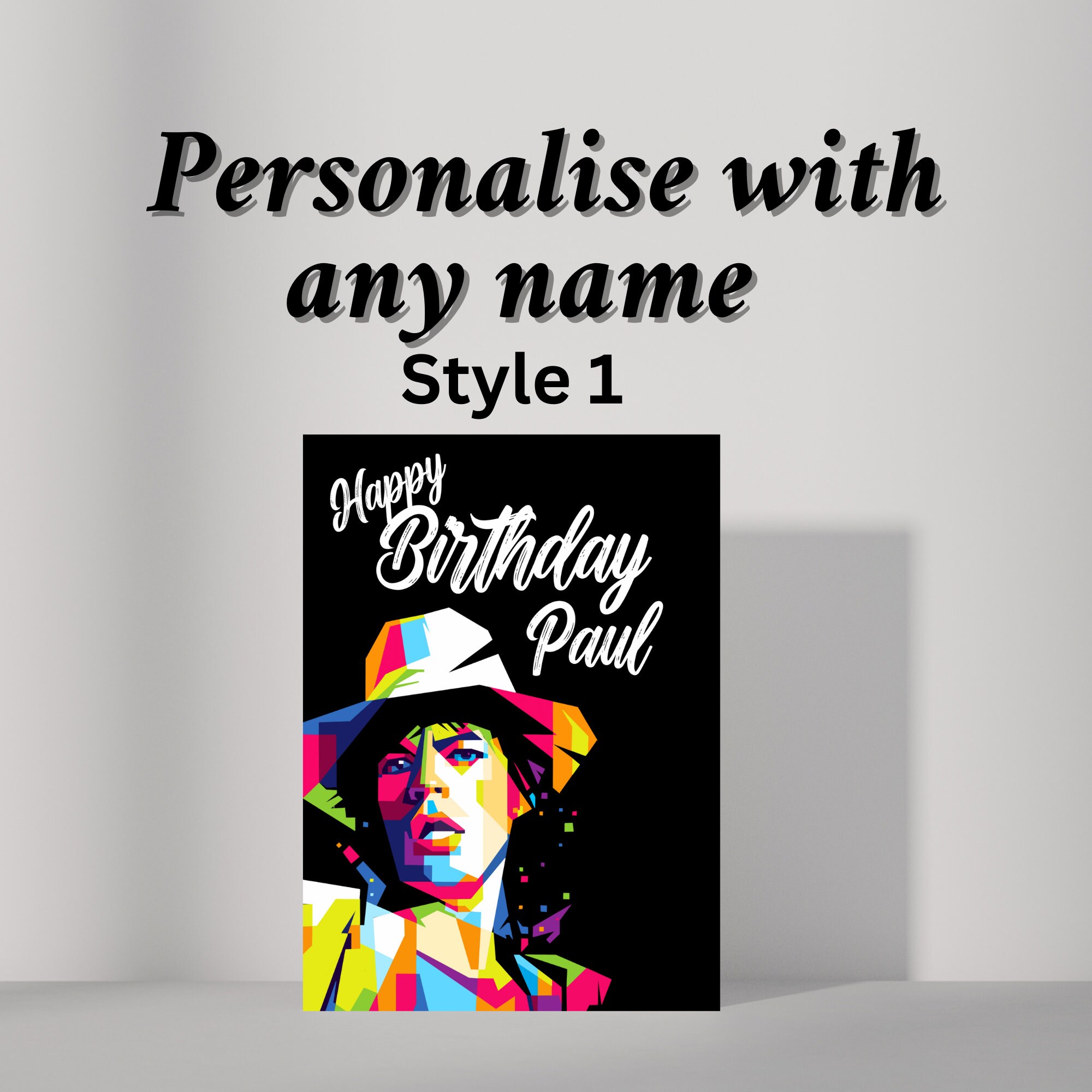 Personalised Rock Band Birthday Card Age Card Music Rock N Roll 70s