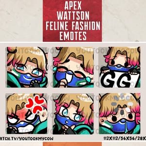 Wattson Feline Fashion skin. Apex Legends - Twitch, Kick, Discord Emotes Pack