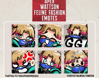 Aspecto Wattson Felino de Moda. Apex Legends - Pack de Emoticonos de Twitch, Kick y Discord