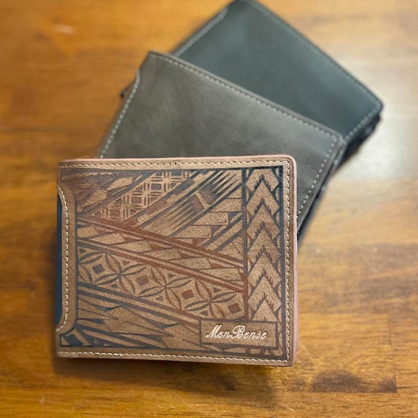 Leather Wallets from Men Bense Laser Marked
