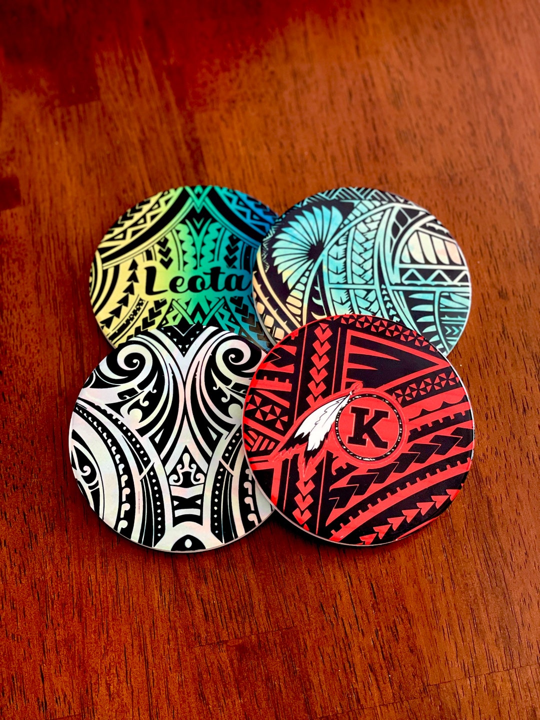 Sublimated Circle Ceramic Coasters Etsy