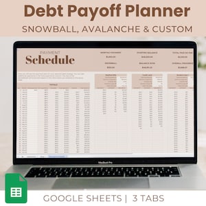 Debt Payoff Tracker for Google Sheets, Financial Planner and Debt Calculator, Debt Avalanche and Debt Snowball Spreadsheet