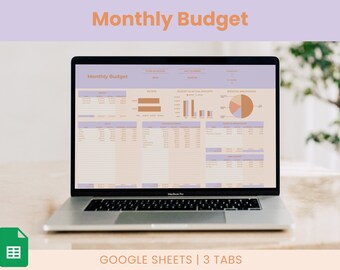 Monthly Budget Spreadsheet: Paycheck Tracker (Digital Download)