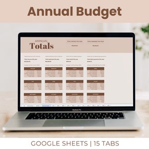 Annual Budget Planner: Zero Based Template for Google Sheets (Digital Download)