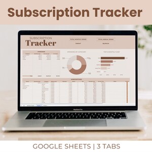 Subscription Tracker Spreadsheet: Financial Planner for Google Sheets