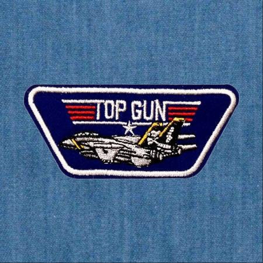 Top Gun Embroidered Embroidery Patch Patches Iron on Sew on Transfer