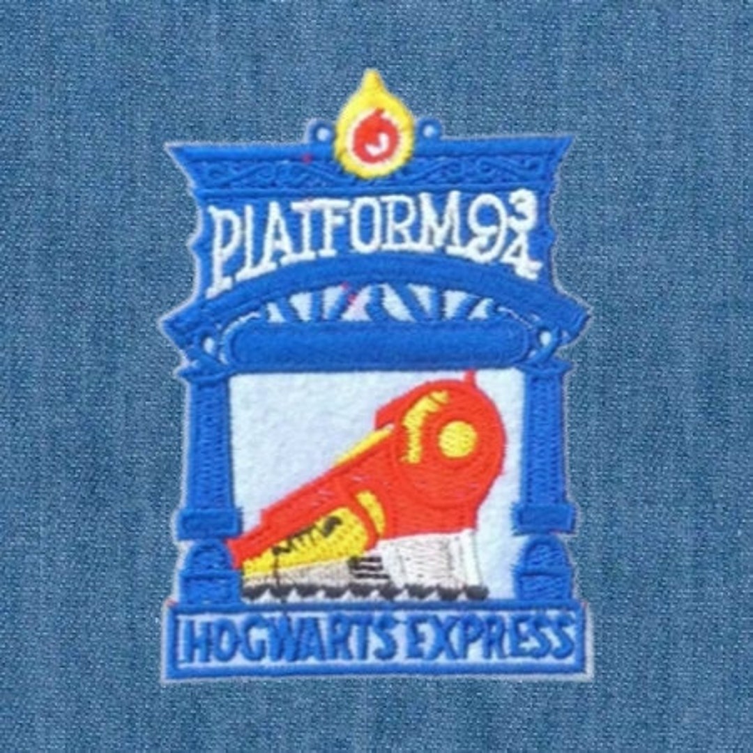 Hogwarts Express Platform 9 3/4 Harry Potter Embroidered Etsy