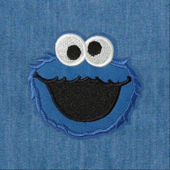 Krümelmonster Sesamstraße Gestickte Stickerei Patches Aufnäher