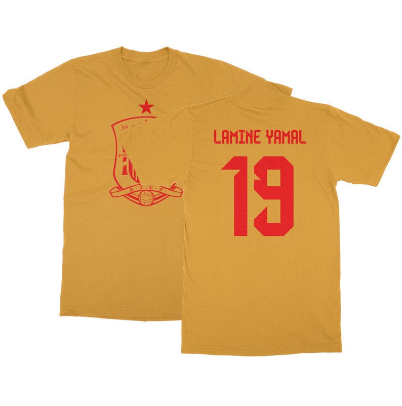 Spain Soccer Cup Fan Lamine Yamal 19 Jersey Style Unisex T-shirt - Etsy