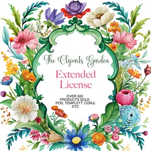 Extended License: The Cliparts Garden unlimited commercial license Valid for 1 SET of graphic designs