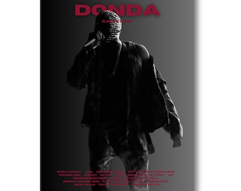 Kayne West Music Poster, Donda, Premium Poster, Album Cover, Artist Poster, High Quality