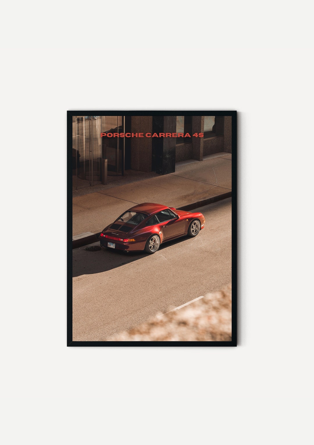 Porsche 911 Carrera 4S Poster Classic Sports Car Porsche Wall Art Decor ...