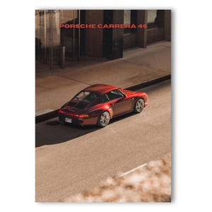 Porsche 911 Carrera 4S Poster, Premium Poster, High Quality Print, Sports Car, Porsche Wall Art, Decor