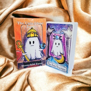 Ghost tarot, tarot cards, tarot deck, tarot for beginner, Halloween tarot, ghost socks, Standard sized