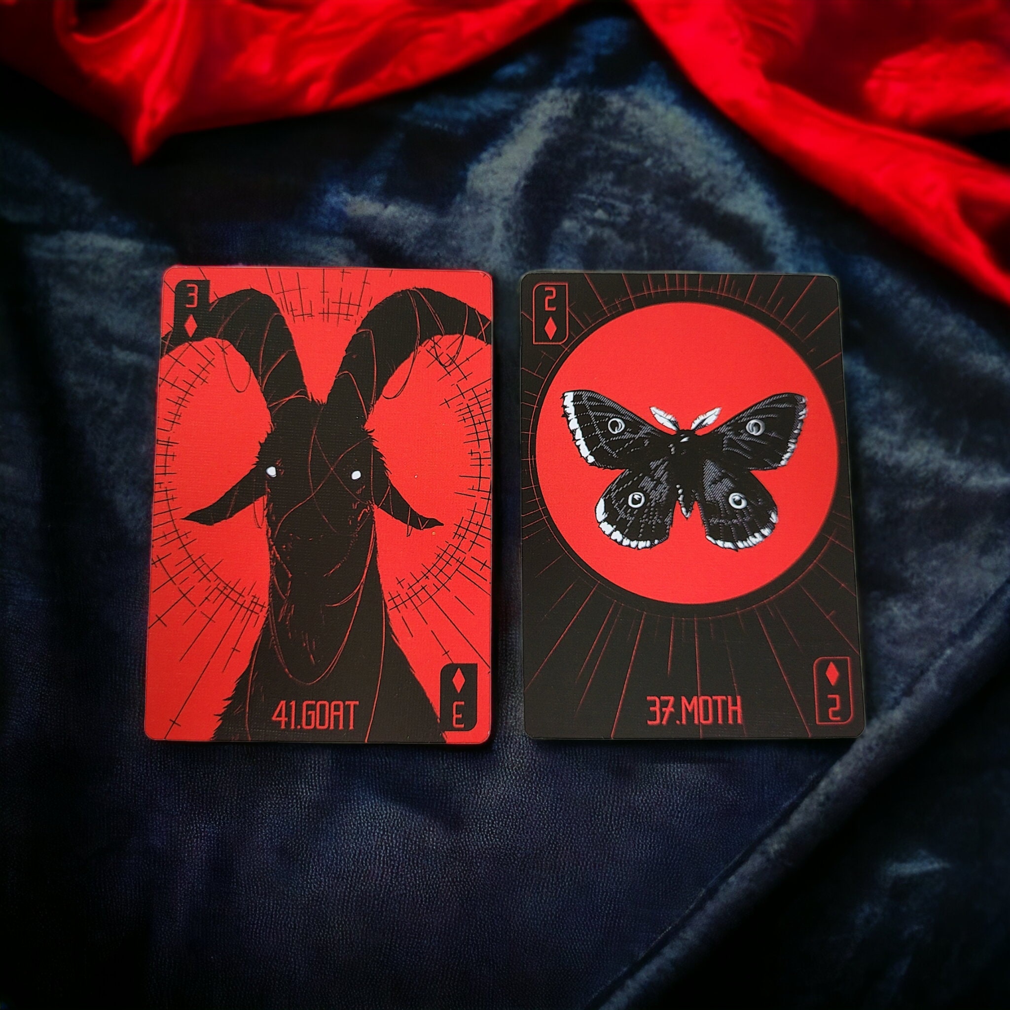 Tarot Cards Red Hand Tarot Tarot Deck Tarot Travel Size Etsy
